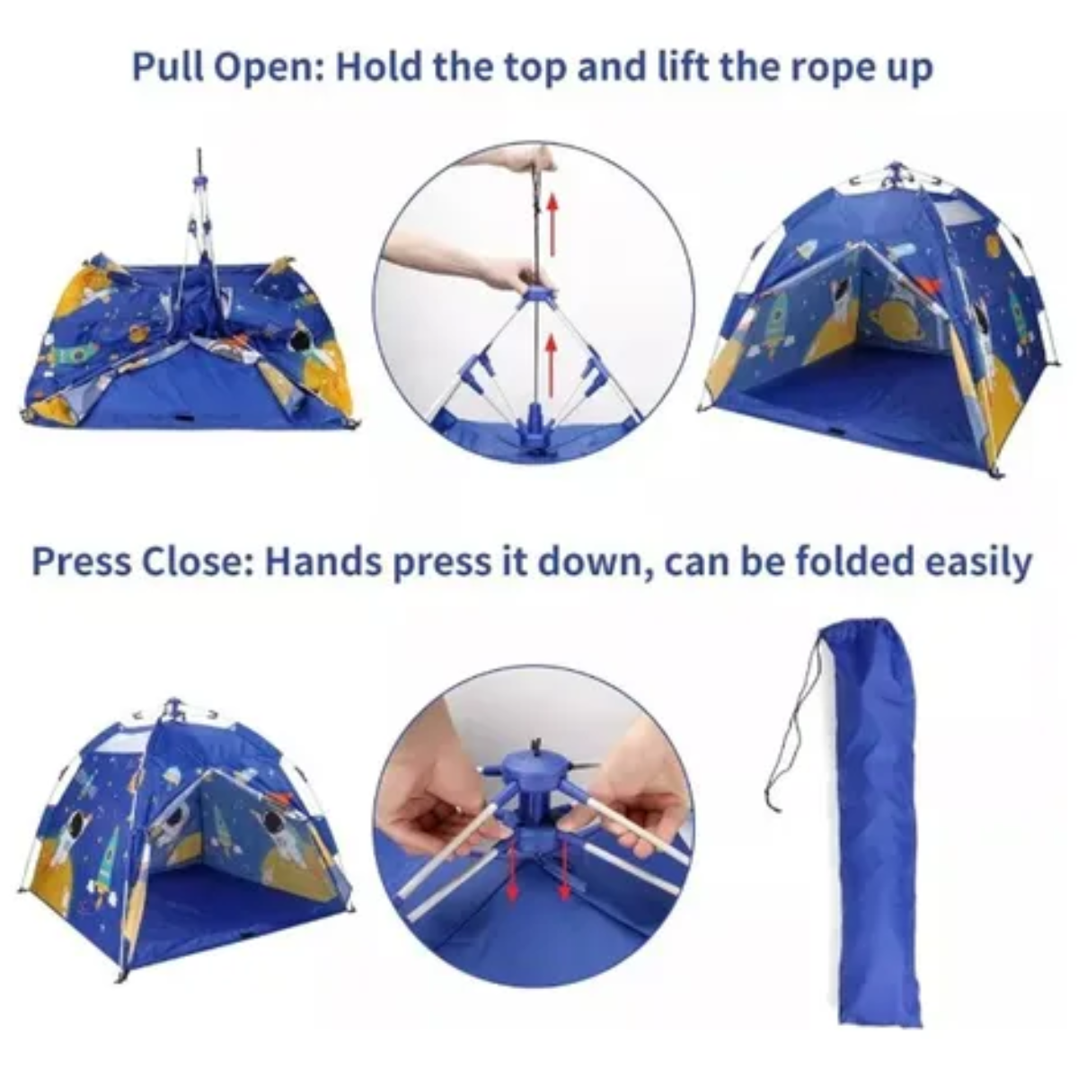 Vista 2 de Carpas Camping Infantil Niño Y Niña Auto